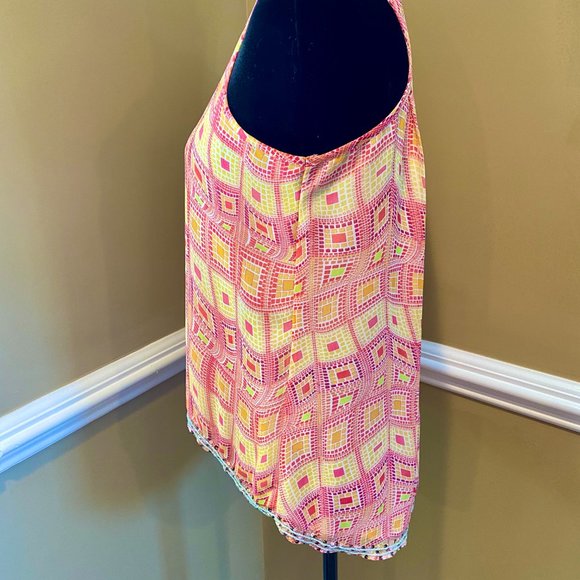 MM Couture Hi-Lo Printed Tank - Coral - XS - Picture 3 of 7